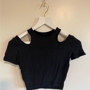 lululemon athletica Black Cut-Out Crop Top